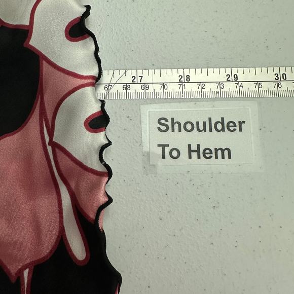 Bisou Bisou Womens Y2K Baby Doll Top Size 16 Floral Bold V Neck Bloomcore - Picture 6 of 7